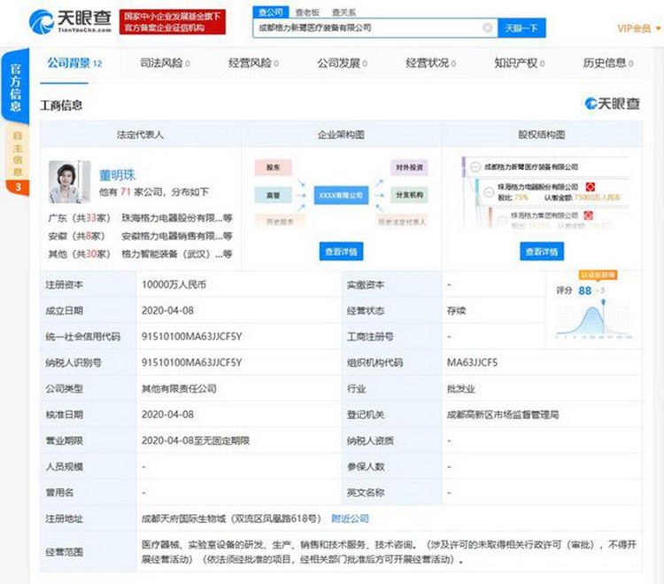 格力成立醫(yī)療裝備新公司 多家大企業(yè)布局醫(yī)療器械設備行業(yè)(圖1)